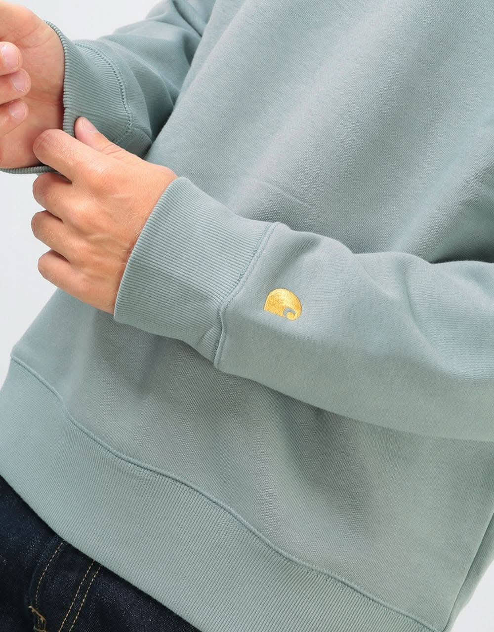 Carhartt WIP Chase Sweatshirt - Cloudy/Gold