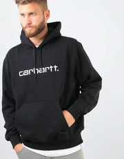 Carhartt WIP Hooded Sweatshirt - Black / White