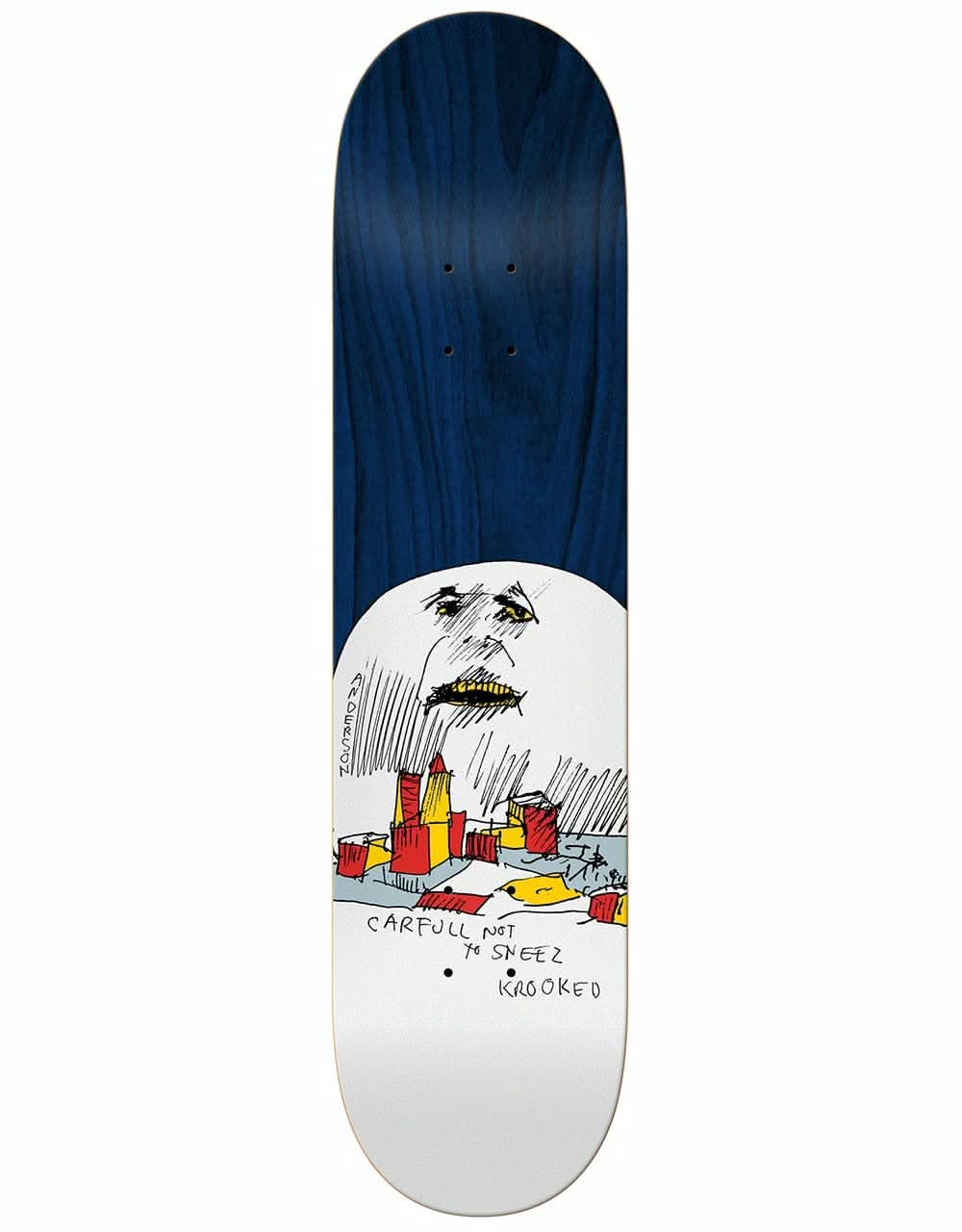 Krooked Manderson Moon Skateboard Deck - 8.18"