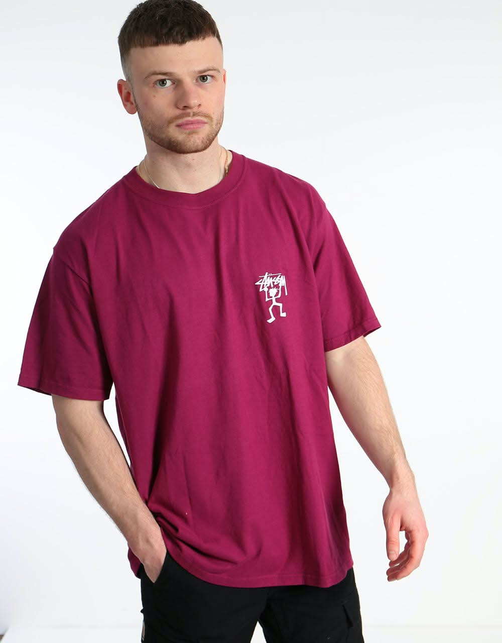 Stüssy Warrior Man T-Shirt - Wine