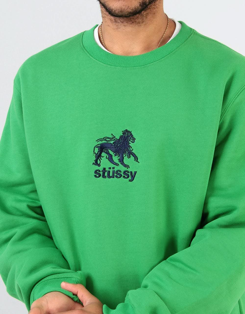 Stüssy Stüssy Lion Applique Crew - Kelly