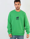 Stüssy Stüssy Lion Applique Crew - Kelly