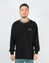 Polar Striped Rib L/S T-Shirt - Black