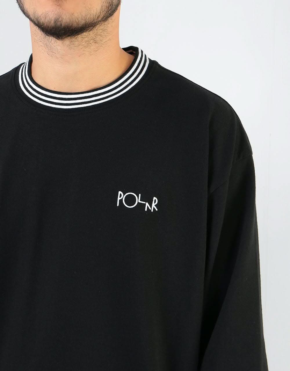 Polar Striped Rib L/S T-Shirt - Black