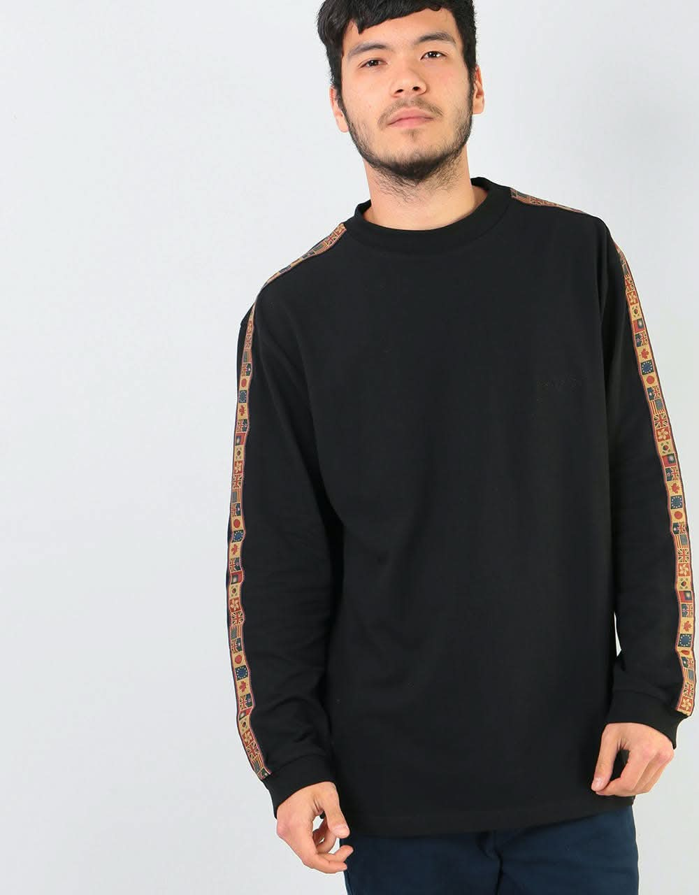 Pass Port International Ribbon L/S T-Shirt - Black