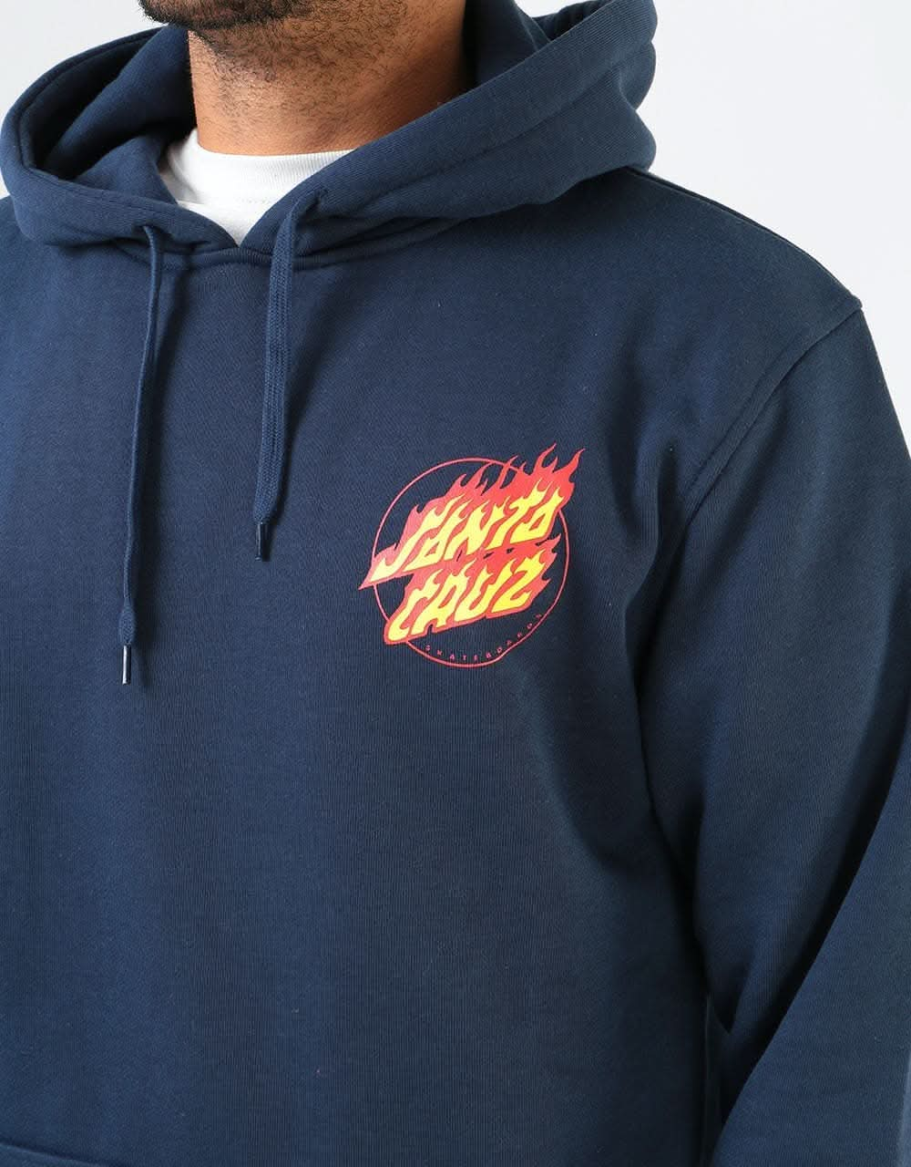 Santa Cruz Flame Hand Pullover Hoodie - Dark Navy