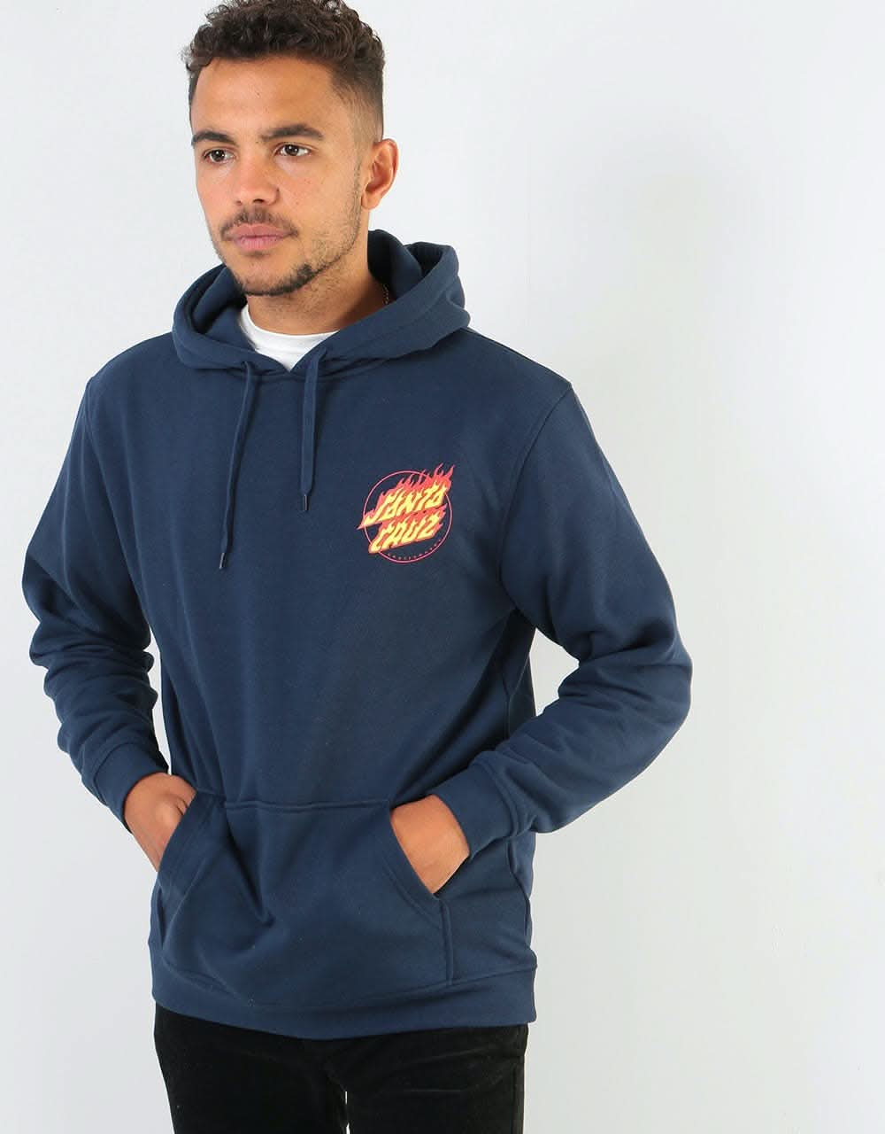 Santa Cruz Flame Hand Pullover Hoodie - Dark Navy