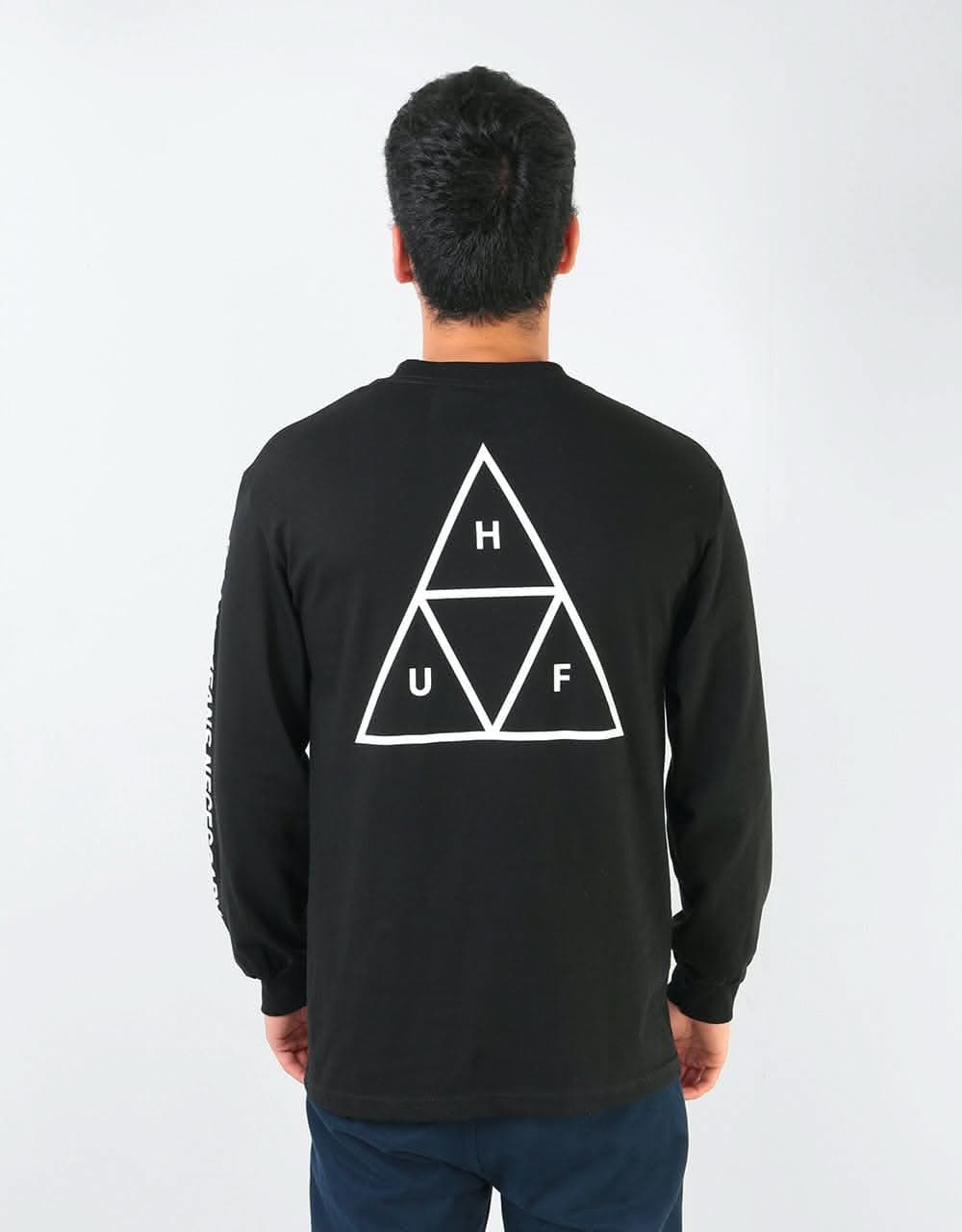 HUF Triple Triangle L/S T-Shirt - Black