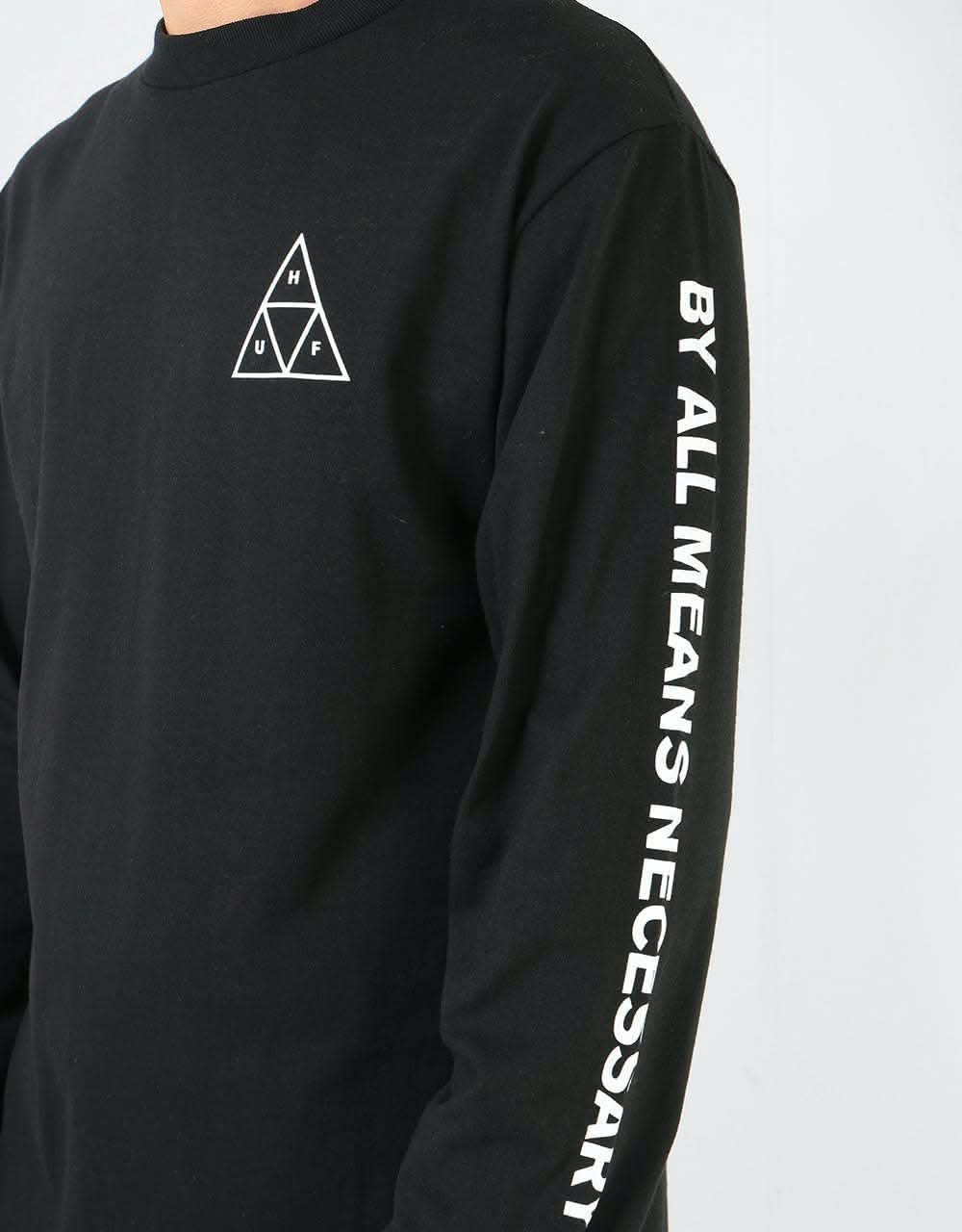 HUF Triple Triangle L/S T-Shirt - Black