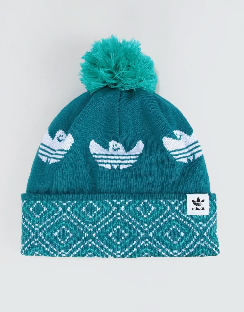 Adidas Shmoo Pom Beanie - Active Teal/Hi-Res Aqua/White