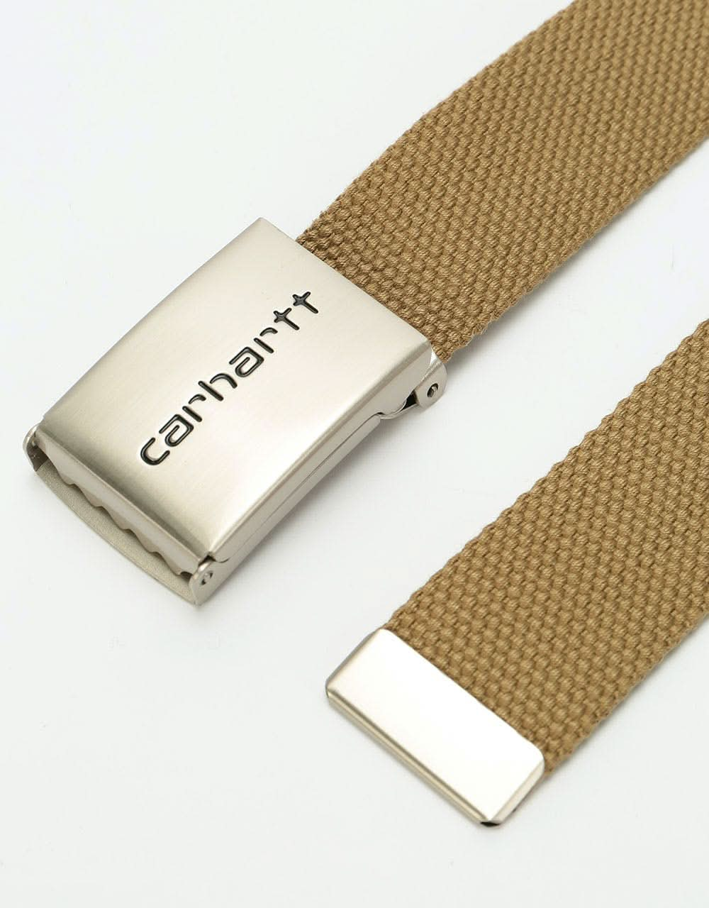 Carhartt WIP Clip Chrome Web Belt - Leather