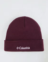 Columbia Cuffed Logo Beanie - Black Cherry/Columbia Grey