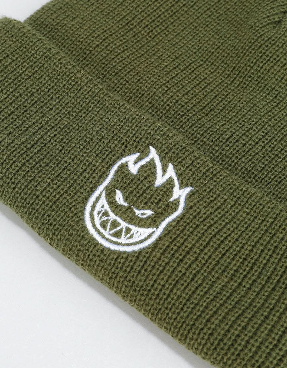 Spitfire Bighead Cuff Beanie - Olive/White