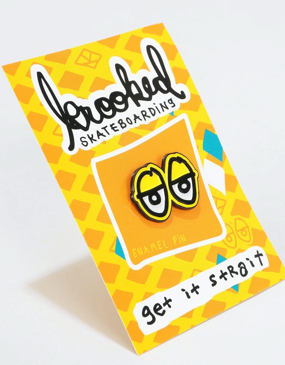 Krooked Eyes Pin - Yellow/Black