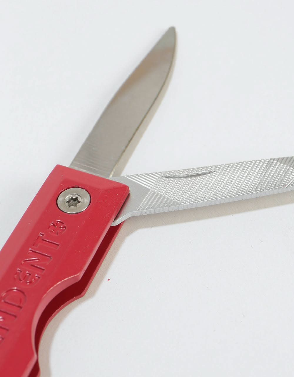 Independent Red Curb File/Knife Keyring - Red