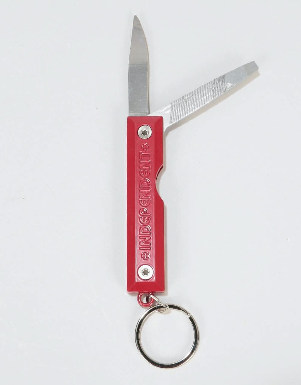 Independent Red Curb File/Knife Keyring - Red