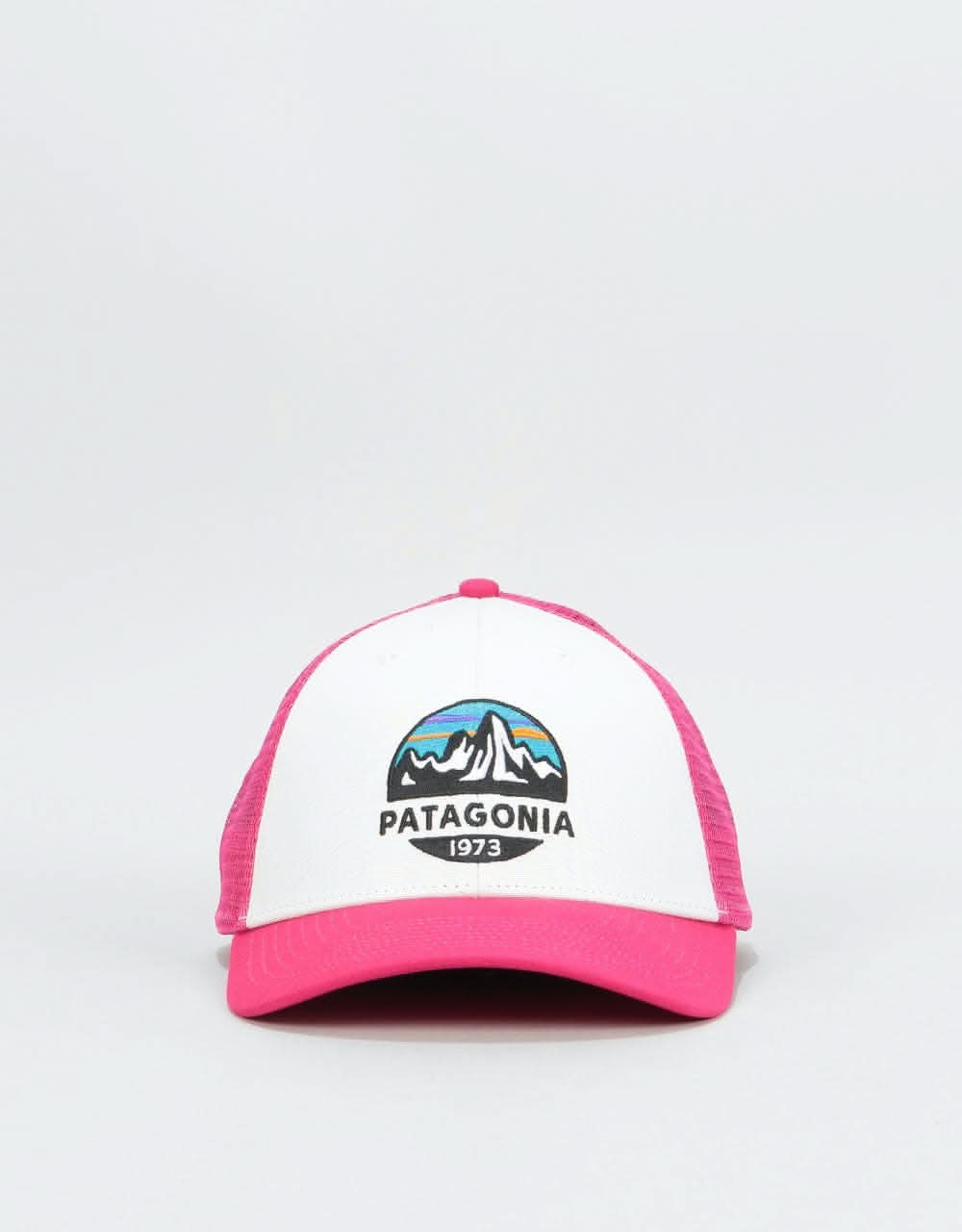 Patagonia Fitz Roy Scope LoPro Trucker Cap - White/Craft Pink