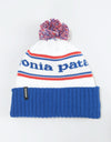 Patagonia Powder Town Beanie - Park Stripe/Viking Blue