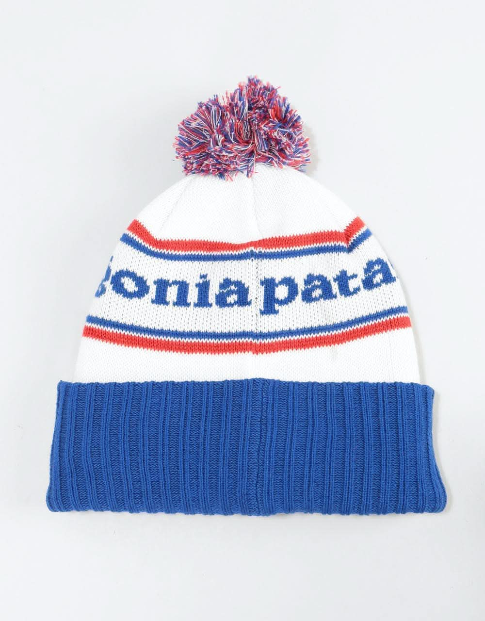 Patagonia Powder Town Beanie - Park Stripe/Viking Blue