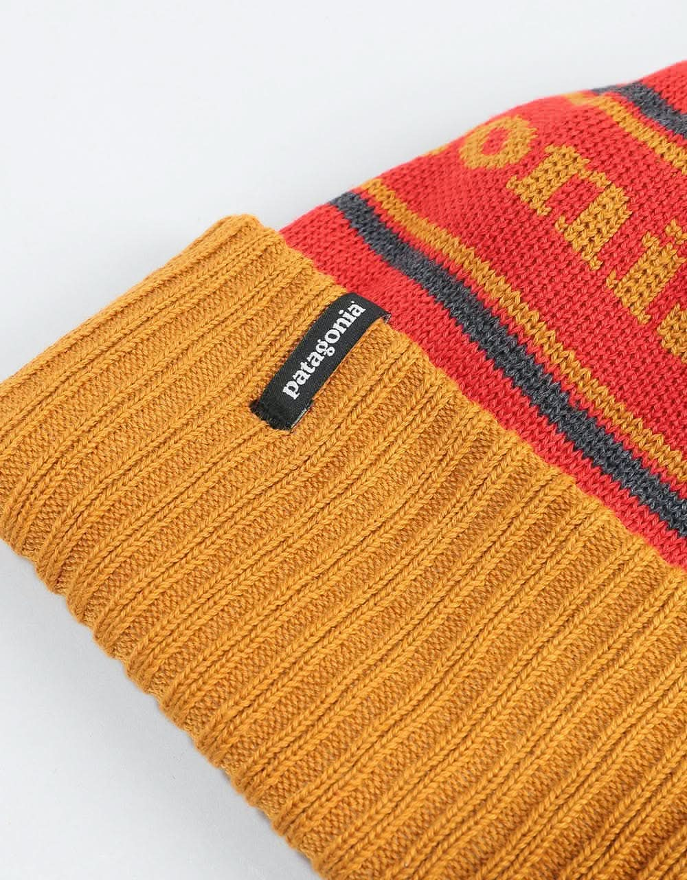 Patagonia Powder Town Beanie - Park Stripe/Hammonds Gold