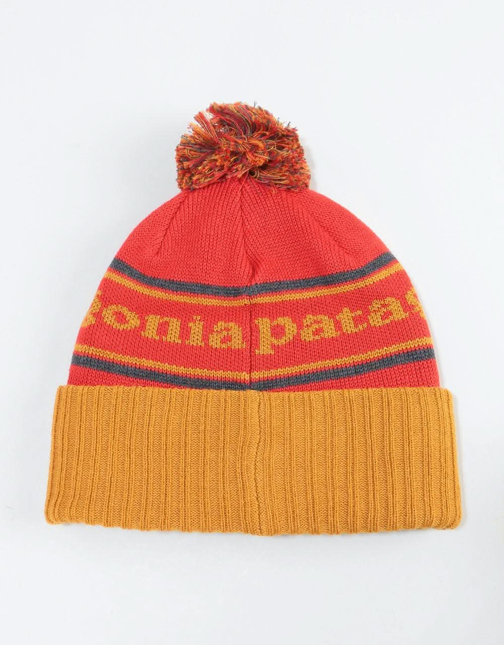 Patagonia Powder Town Beanie - Park Stripe/Hammonds Gold