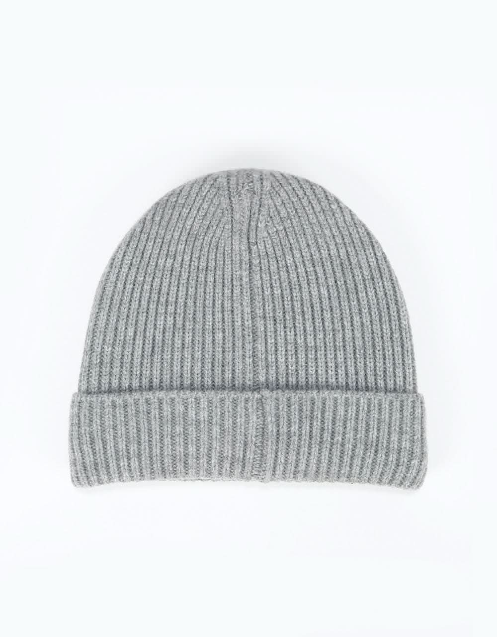 The North Face Logo Box Cuffed Beanie - TNF Medium Grey Heather