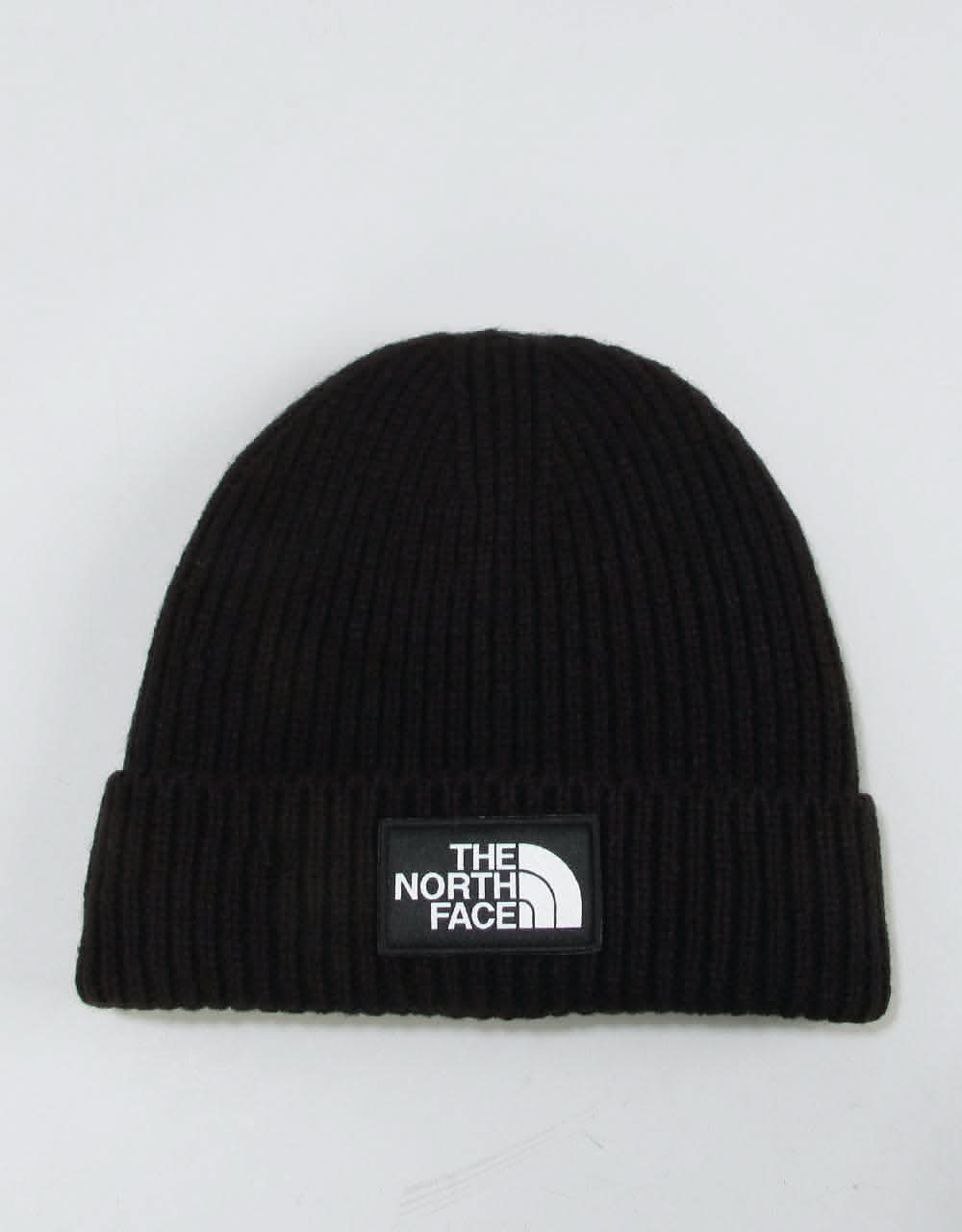 The North Face Logo Box Cuffed Beanie - TNF Black