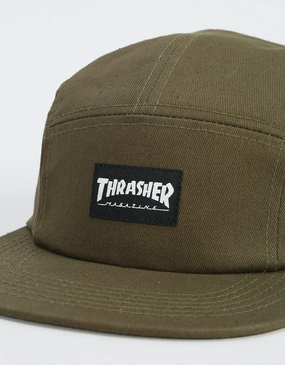 Thrasher Logo 5 Panel Cap - Army