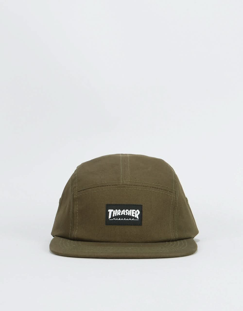 Thrasher Logo 5 Panel Cap - Army