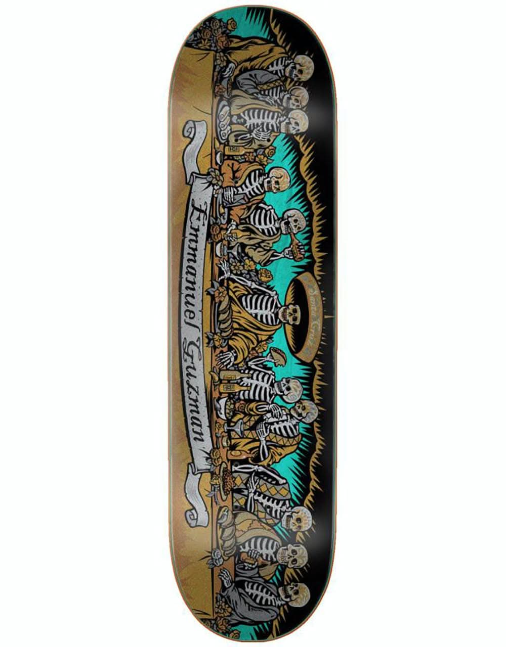 Santa Cruz Guzman Dining with the Dead Skateboard Deck - 8.27"