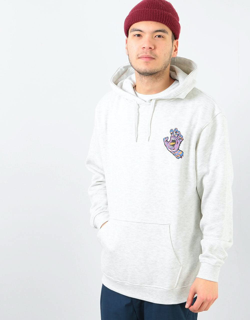 Santa Cruz Kaleido Hand Pullover Hoodie - Athletic Heather