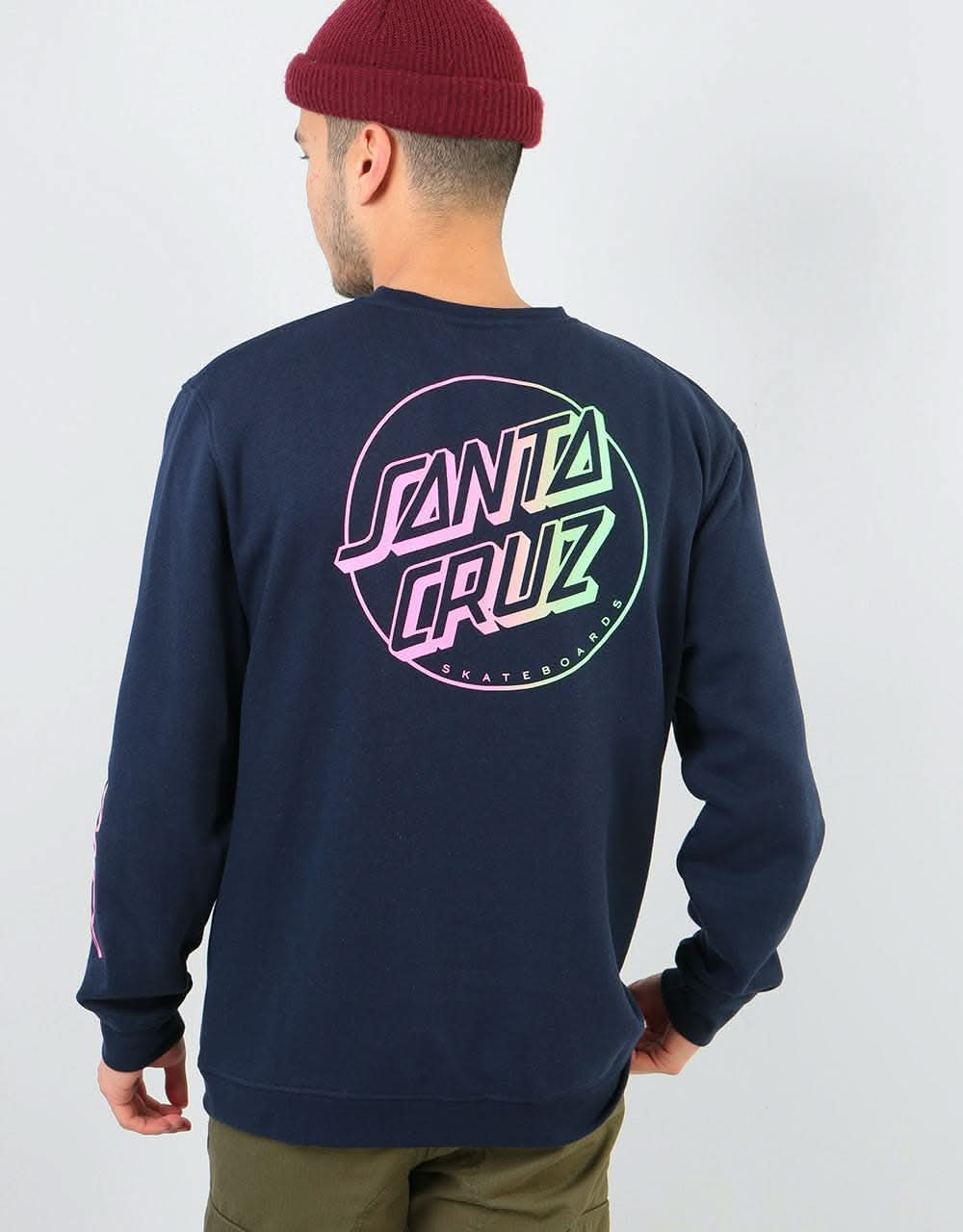 Santa Cruz Opus Stripe Fade Crew - Dark Navy