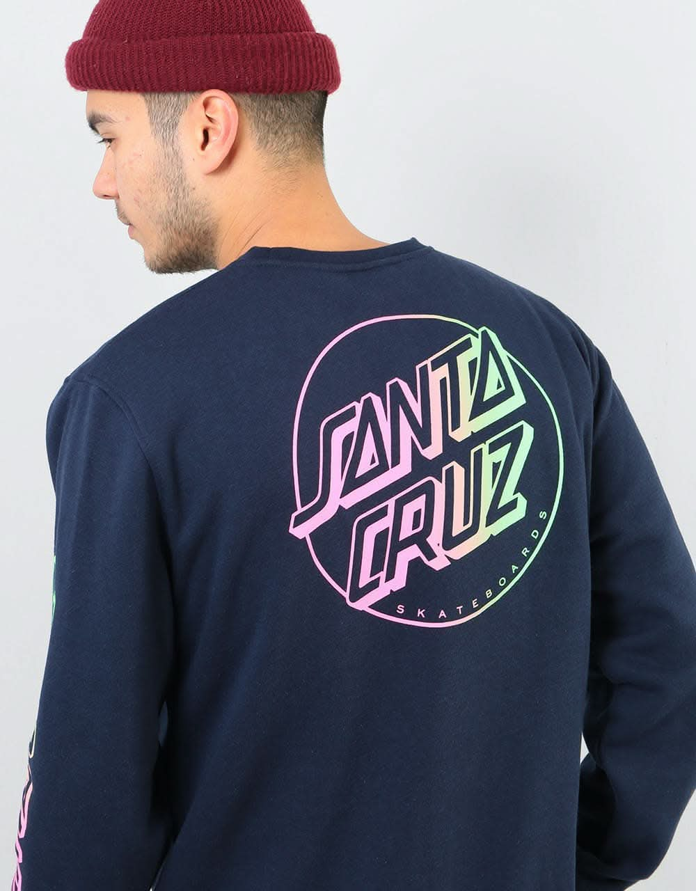 Santa Cruz Opus Stripe Fade Crew - Dark Navy