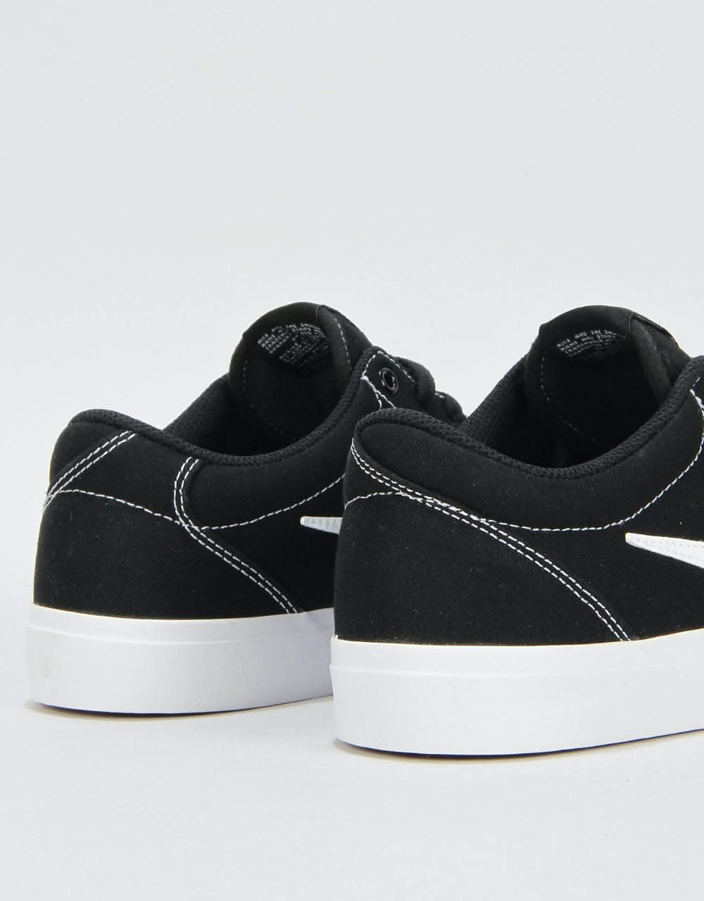 Nike SB Charge Solarsoft Canvas Skate Shoes - Black/White-Black-Gum