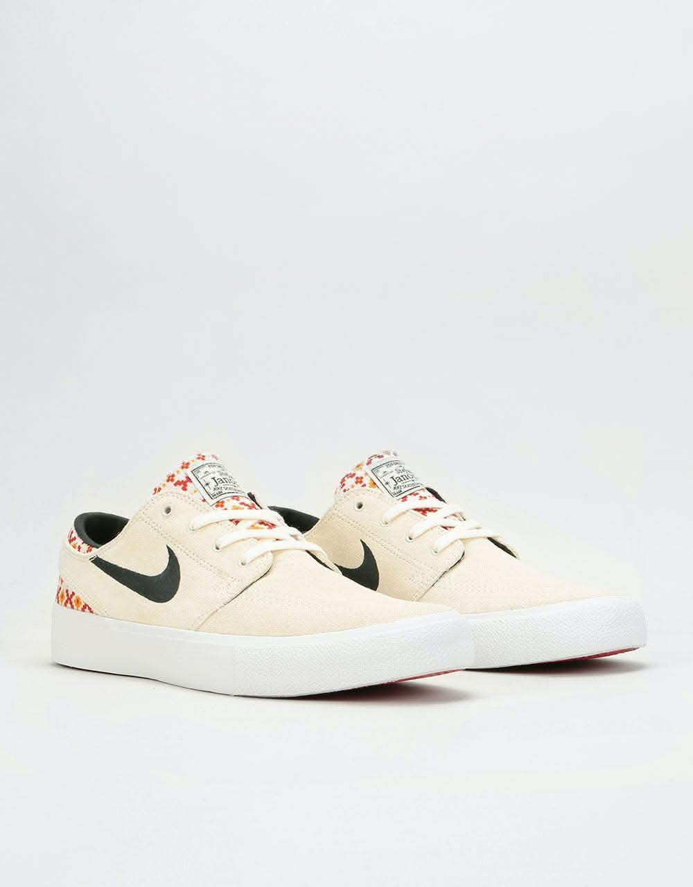 Nike SB Zoom Janoski RM Premium Skate Shoes - Pale Ivory/Black-Red