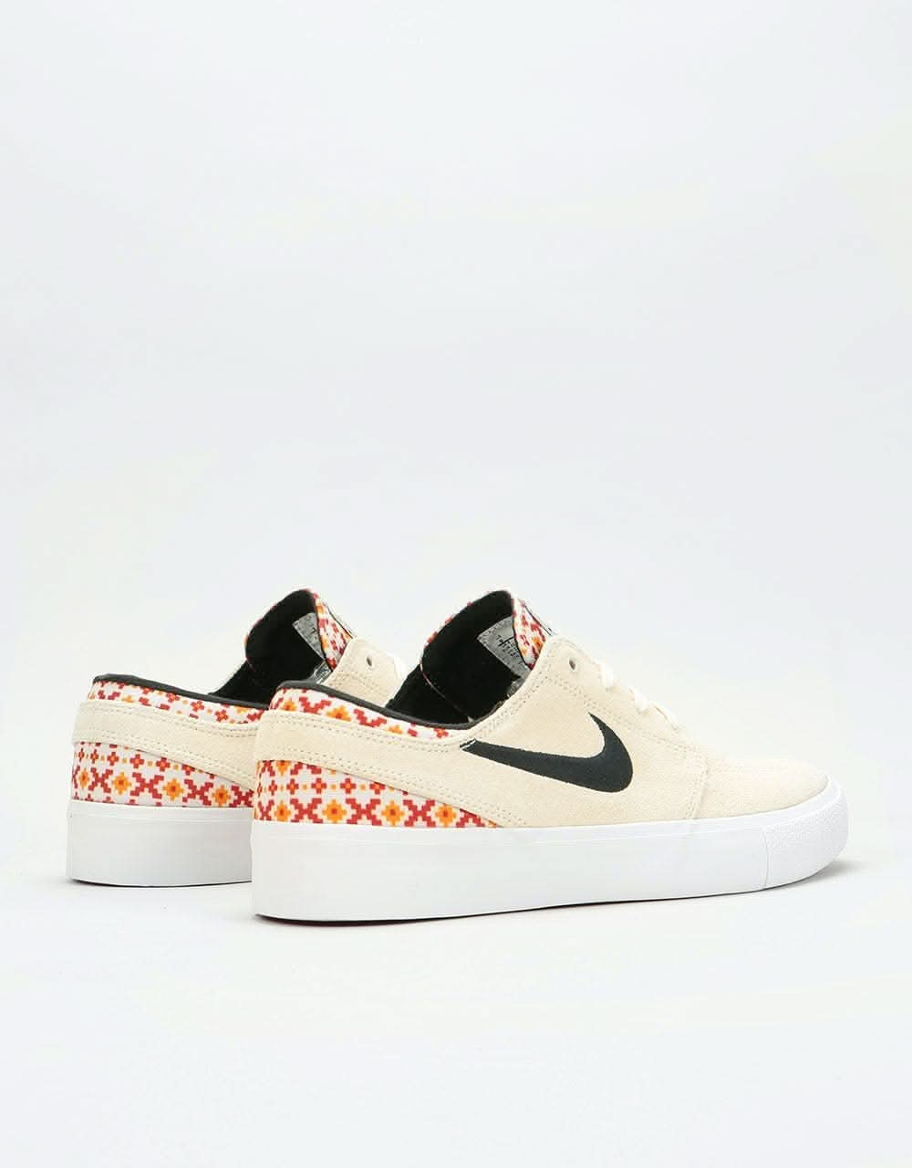 Nike SB Zoom Janoski RM Premium Skate Shoes - Pale Ivory/Black-Red