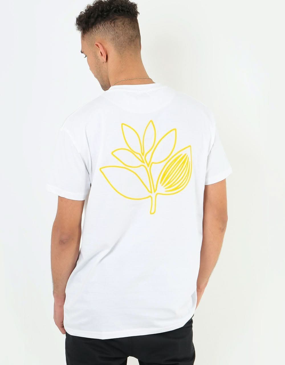 Magenta Outline T-Shirt - White