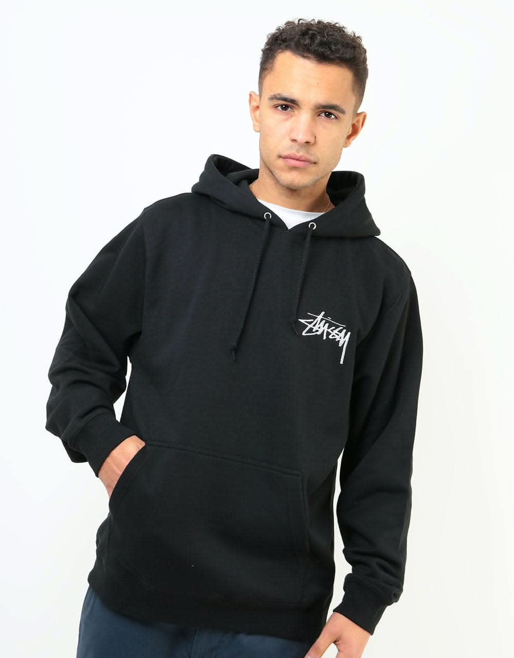 Stüssy Stussy Applique Pullover Hoodie - Black