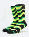 Santa Cruz Kaleido Hand Socks - Lime/Black