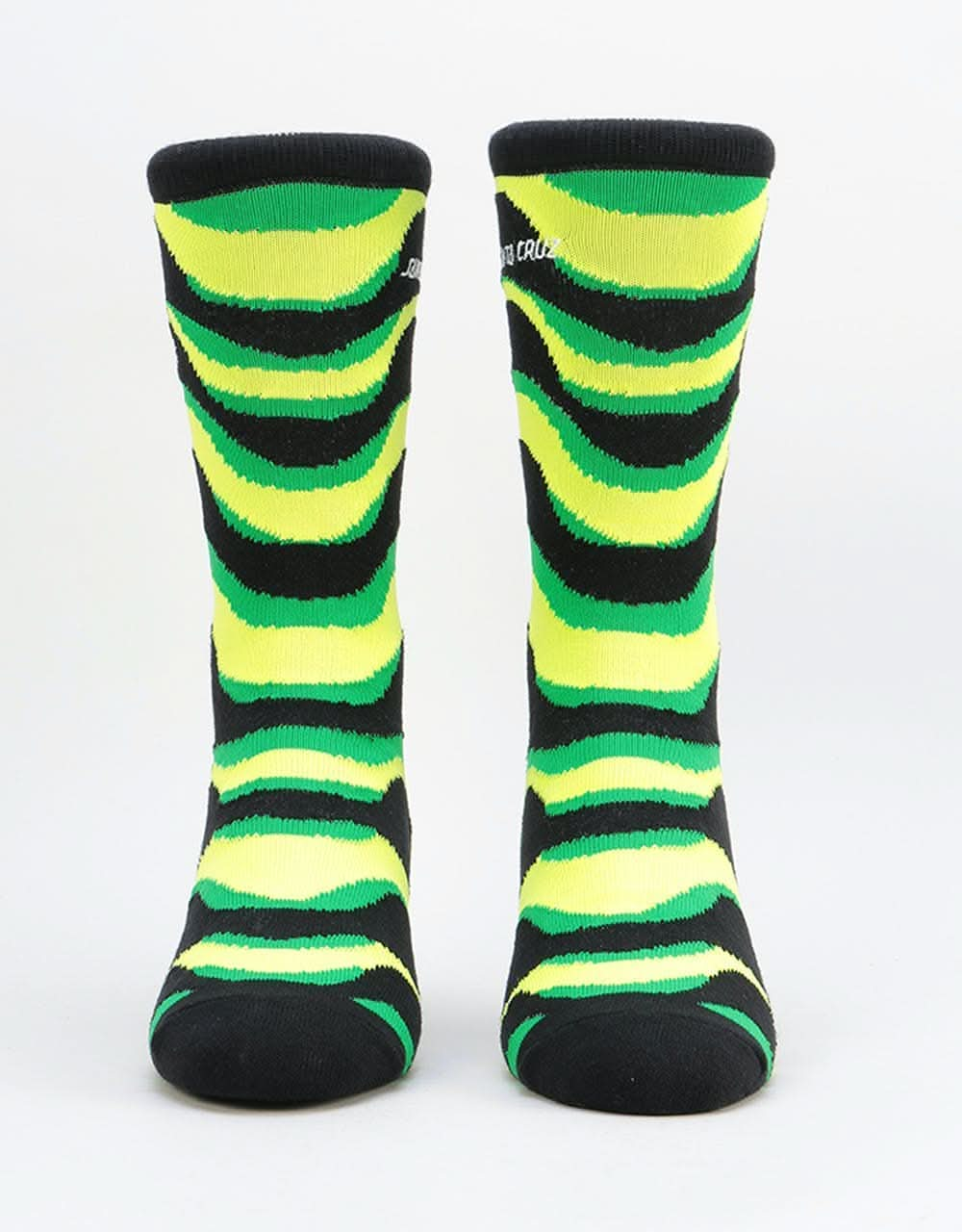 Santa Cruz Kaleido Hand Socks - Lime/Black