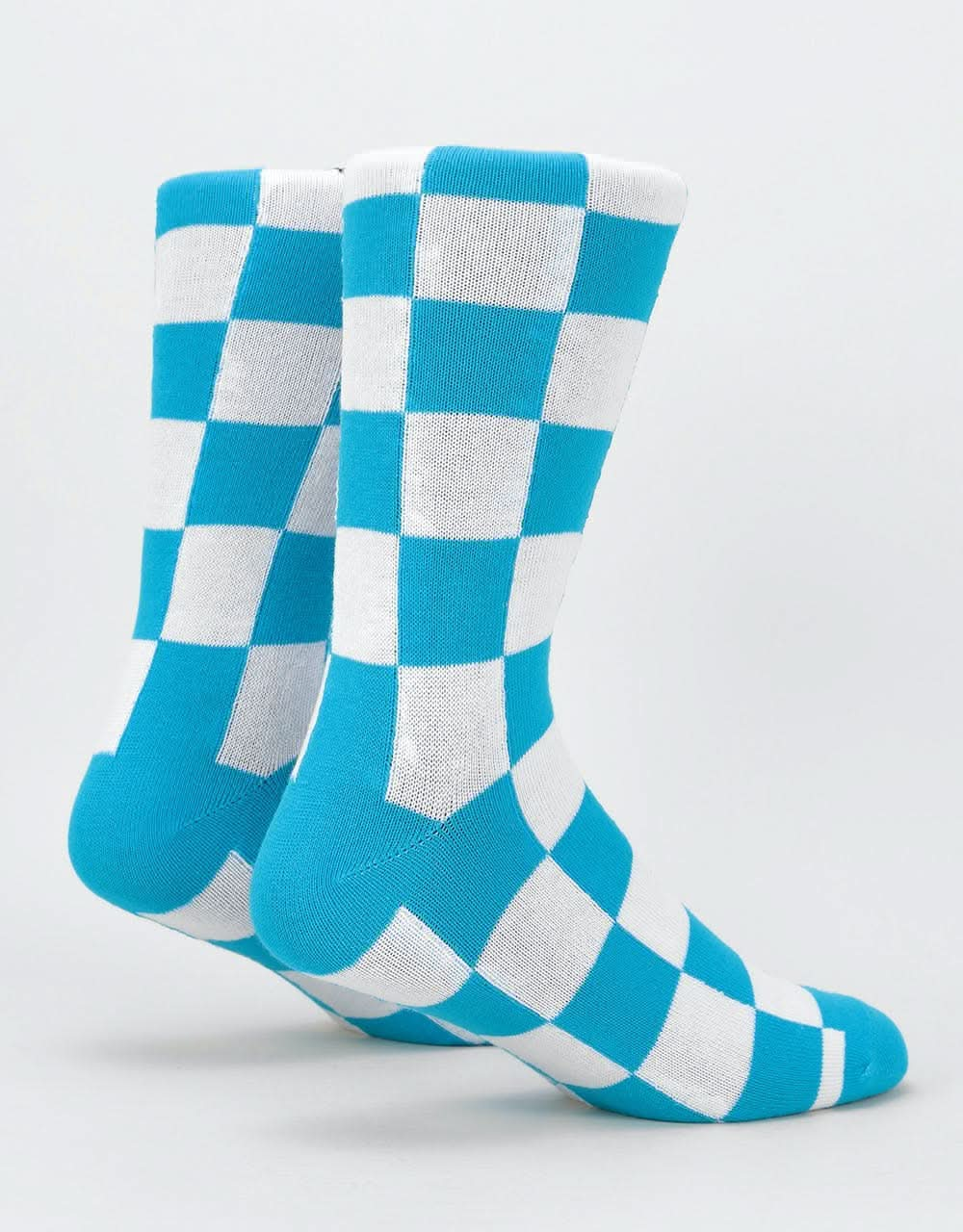 Santa Cruz Warp Checker Sock - Cyan/Black