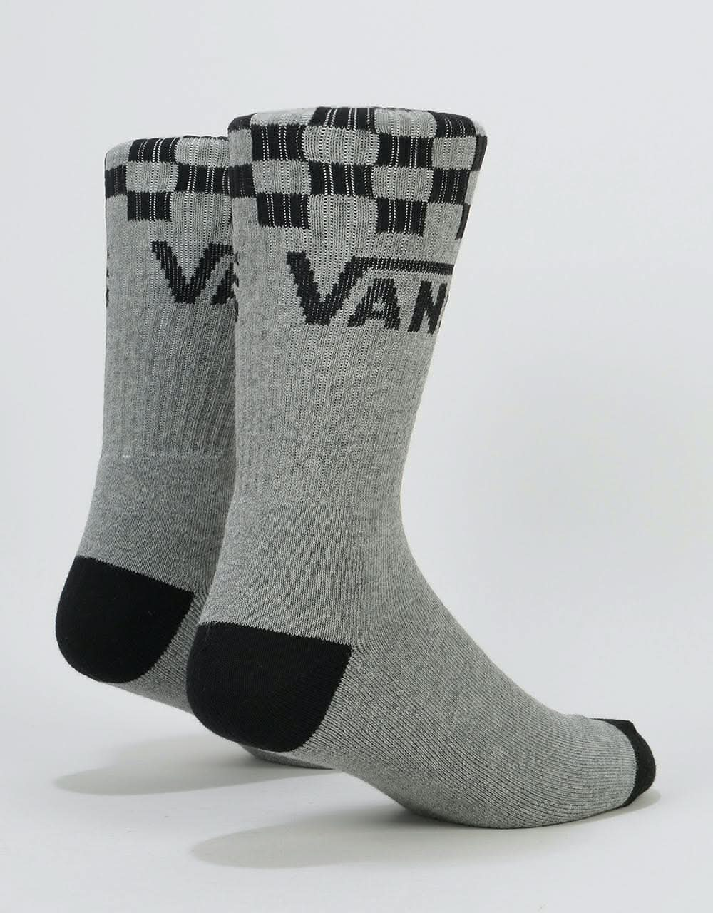 Vans Checker Vans Crew Socks - Heather Grey