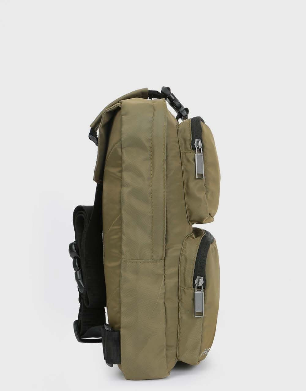 Mi-Pac Nylon Task Cross Body Bag - Khaki