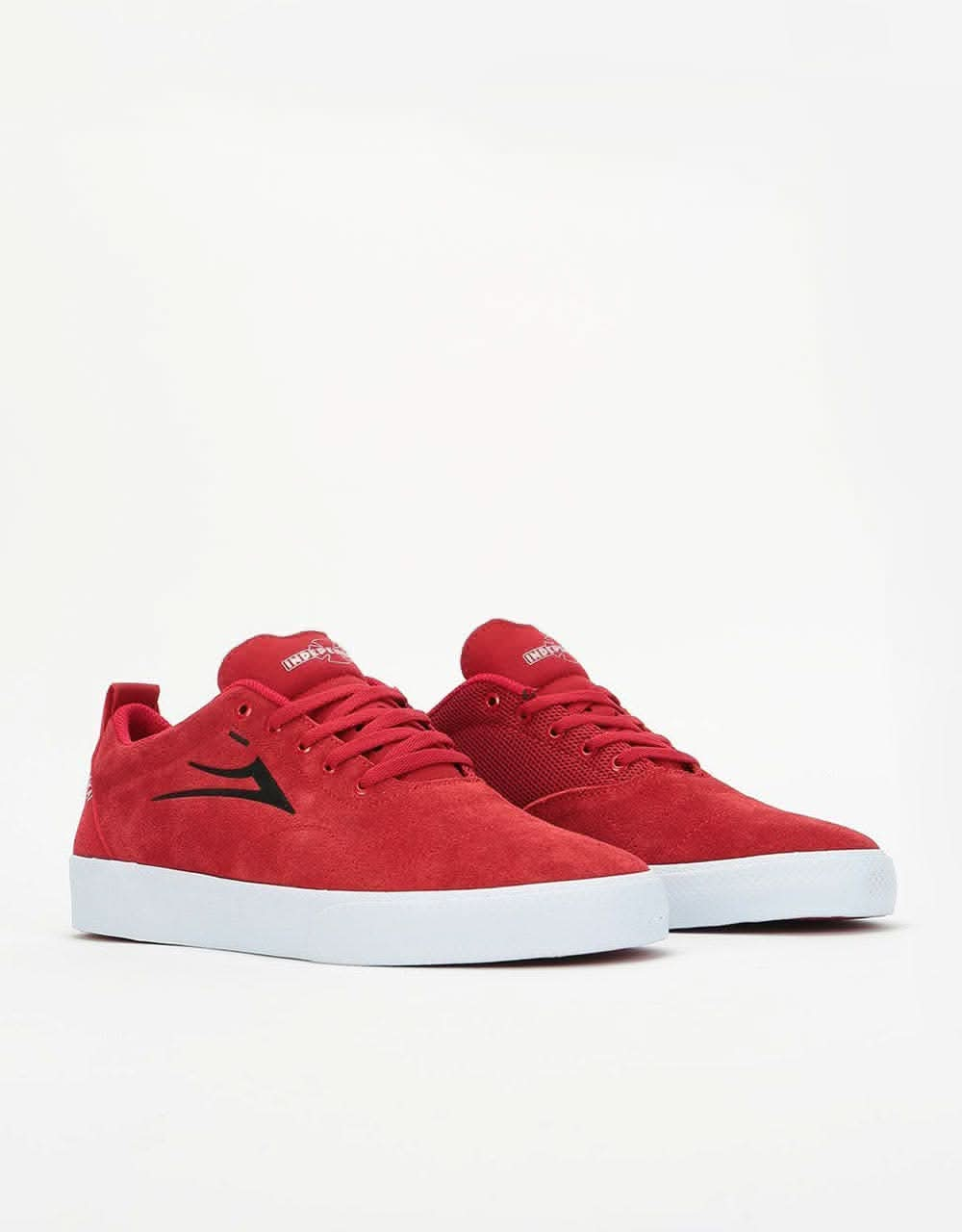 Lakai x Independent Bristol Skate Shoes - Red Suede