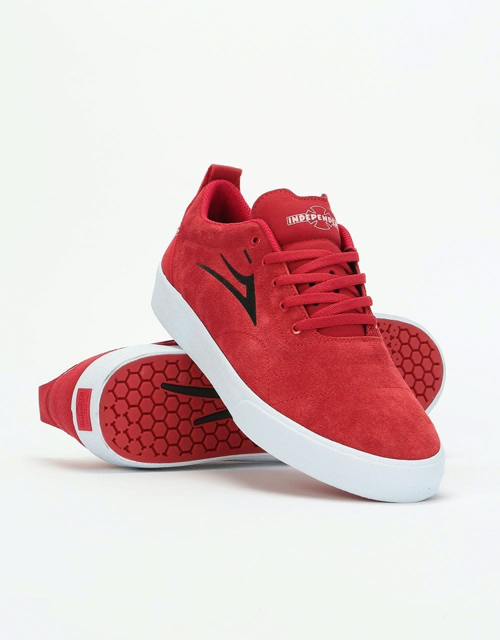 Lakai x Independent Bristol Skate Shoes - Red Suede