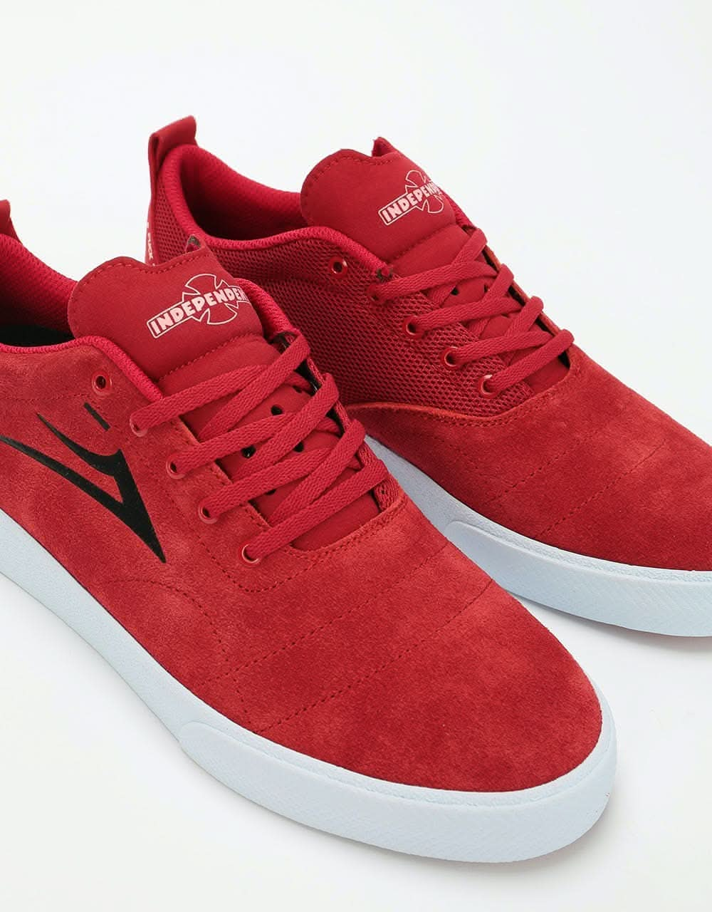 Lakai x Independent Bristol Skate Shoes - Red Suede