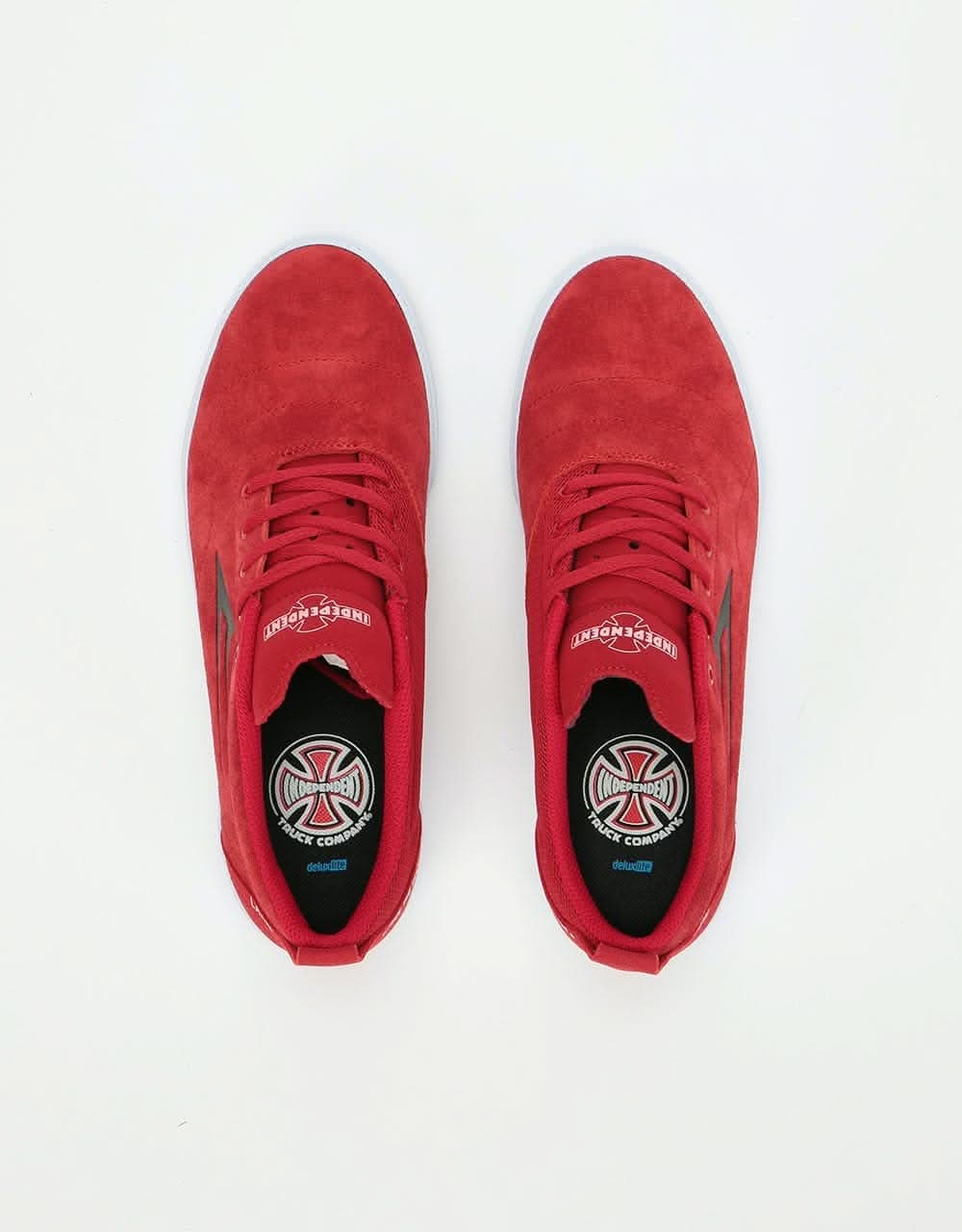 Lakai x Independent Bristol Skate Shoes - Red Suede