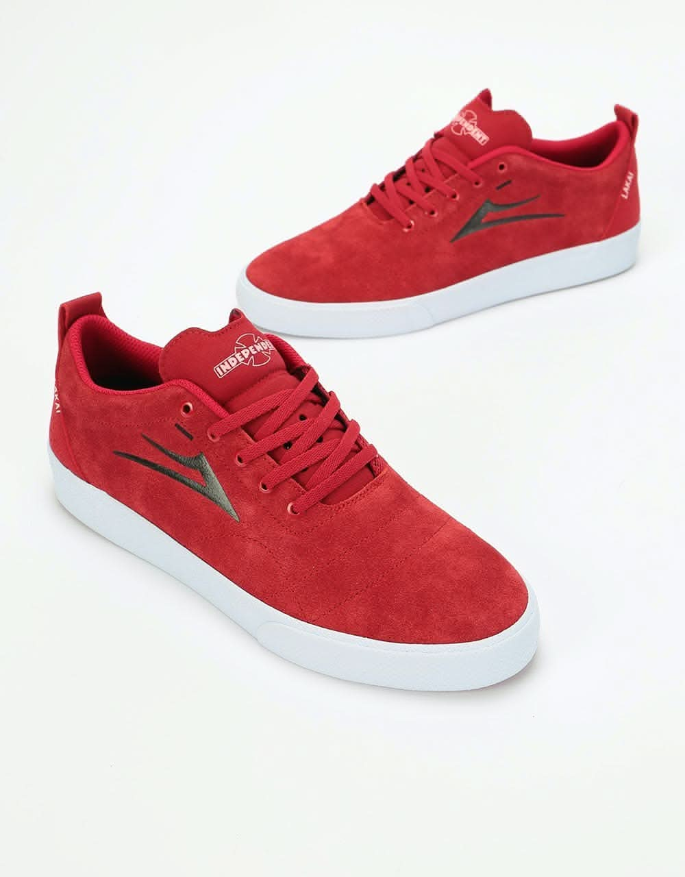 Lakai x Independent Bristol Skate Shoes - Red Suede