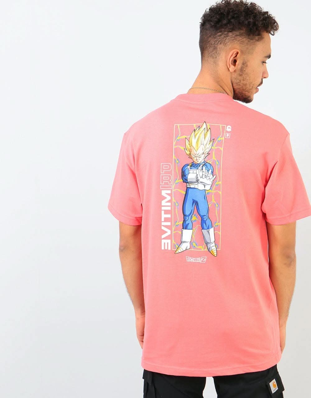 Primitive x Dragon Ball Z Vegeta Glow T-Shirt - Coral