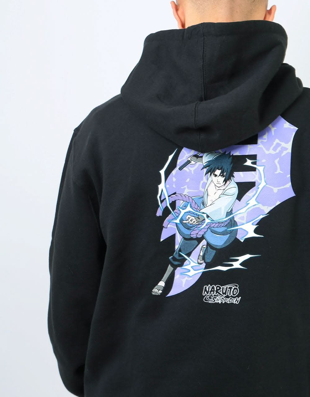 Primitive x Naruto Sasuke Dirty P Pullover Hoodie - Black